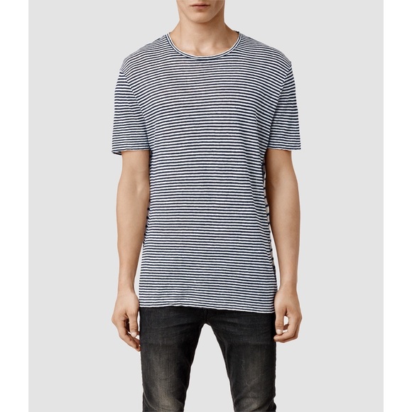 All Saints Linen Striped Tee 